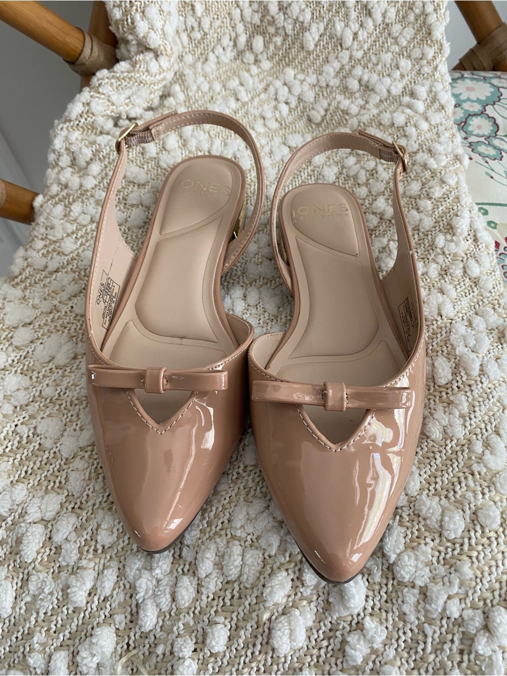 Jones New York Tan Slingback Flats